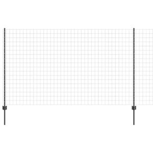 vidaXL Ogrodzenie Euro z słupkiem 10 x 1,4 m Stal pokryta PVC Szary