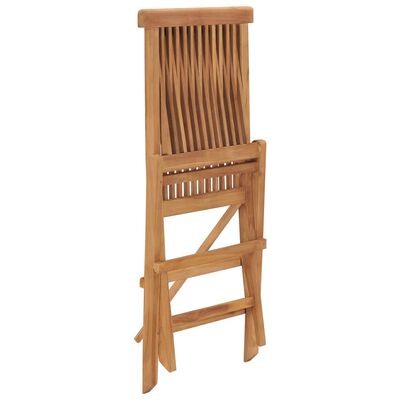 vidaXL Składane krzesła ogrodowe, 8 szt., lite drewno tekowe