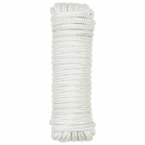vidaXL Lina do łodzi 10 mm 6 m Biały Poliester
