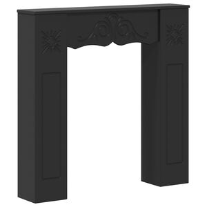 vidaXL Obudowa kominka Czarny 102 x 20 x 102 cm Drewno inżynieryjne