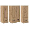 vidaXL Highboard 3 pcs Dąb rzemieślniczy 132 x 35,5 x 103,5 cm