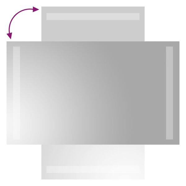 vidaXL Lustro łazienkowe z LED, 30x50 cm