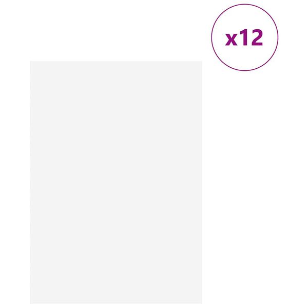 vidaXL Panele dekoracyjne 12 pcs Biały 21 x 30 x 0.3 cm
