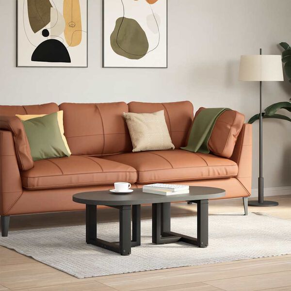 vidaXL Nogi do stolika kawowego w kształcie litery T 2 szt. Czarne 50x25x(30-31) cm Stal