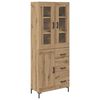 vidaXL Highboard 2 pcs Dąb rzemieślniczy 69,5 x 34 x 180 cm
