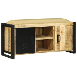 vidaXL Ławka szafkowa Brązowy 100 x 35 x 50 cm Lite drewno mango