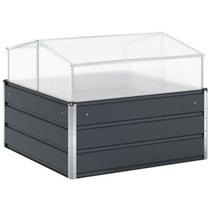 vidaXL Donica Antracyt 100 x 100 x 77 cm Stal Galwanizowana