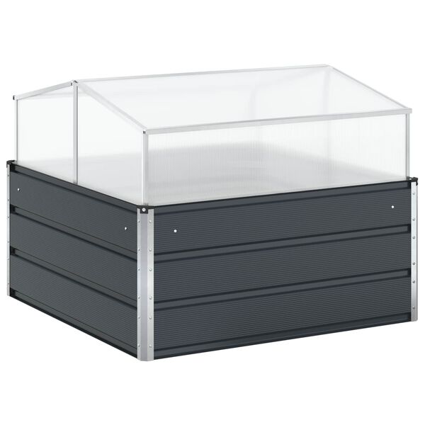 vidaXL Donica Antracyt 100 x 100 x 77 cm Stal Galwanizowana