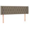vidaXL Zagł&oacute;wek do ł&oacute;żka z LED, taupe, 163x16x78/88 cm, tkanina