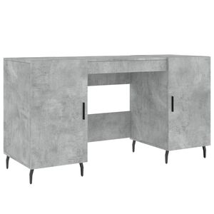 vidaXL Biurko, szarość betonu, 140x50x75 cm, materiał drewnopochodny
