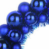vidaXL Wieniec Bożonarodzeniowy z Bombkami 2 pcs Niebieski