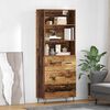 vidaXL Highboard z szufladą 2 pcs Stare drewno Materiał drewnopochodny