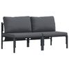 vidaXL Meble Ogrodowe 2 Sztuka Antracyt 80 x 80 x 71 cm Stal