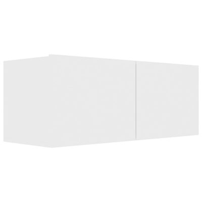vidaXL Szafki telewizyjne, 4 szt., białe, 80x30x30 cm, płyta wiórowa