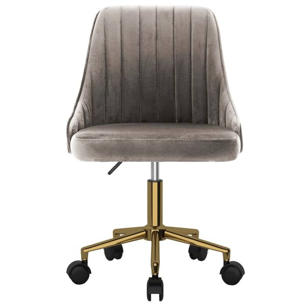 vidaXL Obrotowe krzesła stołowe, 4 szt., jasnoszare, obite aksamitem