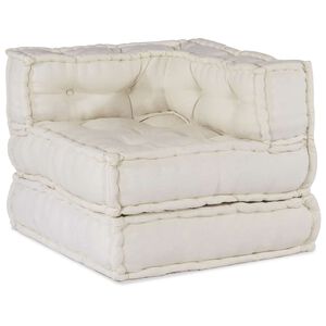 vidaXL Modułowa sofa w kolorze kremowym, 70x70x54, tkanina