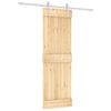 vidaXL Drzwi przesuwne 70 x 210 cm Lite Drewno Sosnowe (Nieobrobione)