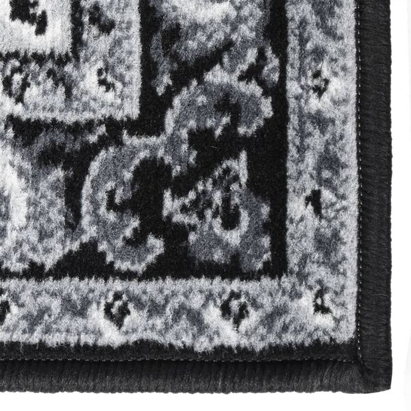 vidaXL Chodnik dywanowy, BCF, czarny, 60x400 cm