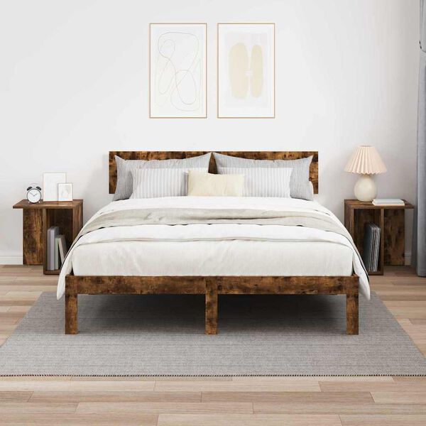 vidaXL Stolik końcowy 2 pcs Dąb wędzony 37 x 32 x 40 cm