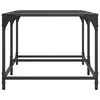 vidaXL Stolik kawowy ze szklanym blatem, 98,5x50x40 cm, stal
