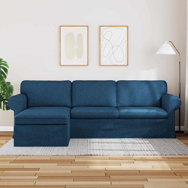 vidaXL Sofa 210cm Niebieski Metal