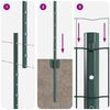 vidaXL Płot i Słup Zielony 1,5 x 10 m Stal