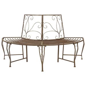 vidaXL Ławka Drzewna 4-Liczba miejsc 160 x 80 x 89 cm Stal