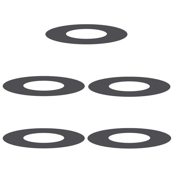 vidaXL odpowiedni dla płaskich pierścieni drzewa 5 pcs Czarny