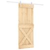 vidaXL Drzwi przesuwne Naturalne i białe 80 x 210 cm