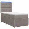 vidaXL Ł&oacute;żko z box spring LED z materacem Ciemnoszary 80 x 200 cm