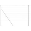 vidaXL Ogrodzenie spawane do mocowania w gruncie 50 x 1,4 m srebrny