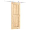 vidaXL Drzwi przesuwne Naturalne i białe 80 x 210 cm
