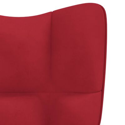 vidaXL Fotel bujany, winna czerwień, tapicerowany aksamitem