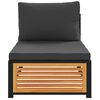 vidaXL Ogrodowa sofa bez podłokietnik&oacute;w, z poduszkami, drewno akacjowe