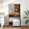 vidaXL Toaletka z lustrem, stare drewno, 74,5x40x141 cm