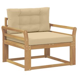 vidaXL Środkowa sofa ogrodowa Poliester Biały