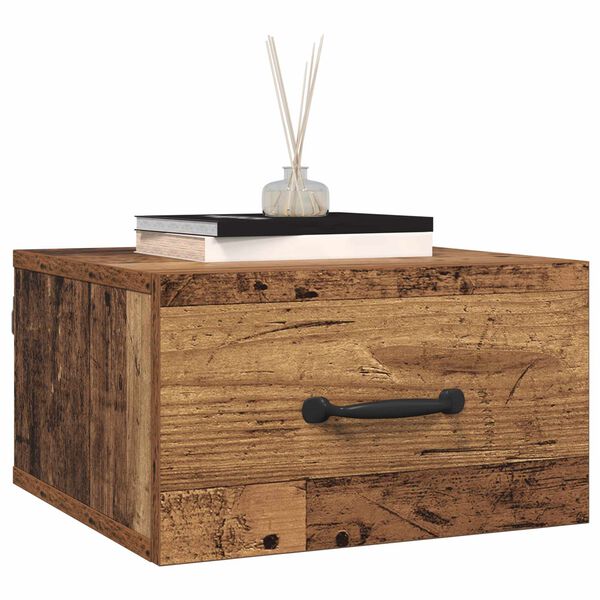 vidaXL Szafka Nocna z szufladą Stare drewno 35 x 35 x 20 cm