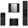 vidaXL Zestaw mebli łazienkowych 4 pcs Czarny 30 x 30 x 179,5 cm