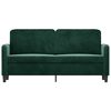vidaXL Sofa 2-osobowa, ciemnozielona, 140 cm, tapicerowana aksamitem