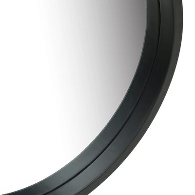 vidaXL Lustro ścienne na pasku, 50 cm, czarne