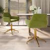 vidaXL Obrotowe krzesła stołowe, 2 szt., jasnozielone, aksamitne