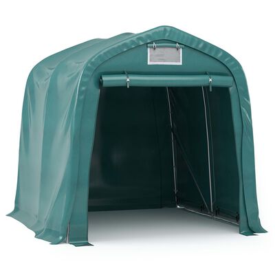 vidaXL Namiot garażowy z PVC, 1,6 x 2,4 m, zielony