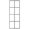 vidaXL Drzwi przesuwne, aluminium i szkło ESG, 76x205 cm, czarne