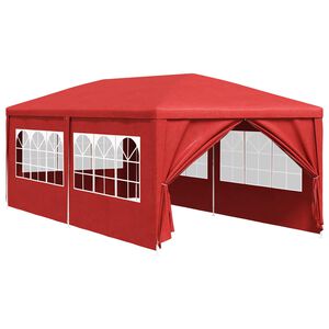 vidaXL Namiot Imprezowy 600 x 300 x 255 cm czerwony PE i stal