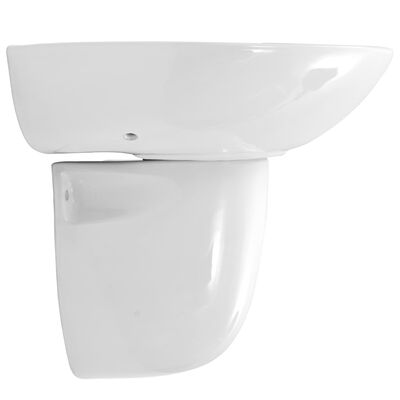 vidaXL Umywalka ścienna, ceramiczna, biała, 520 x 450 x 190 mm