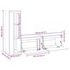 vidaXL Szafki pod TV, 3 szt., miodowy brąz, lite drewno sosnowe