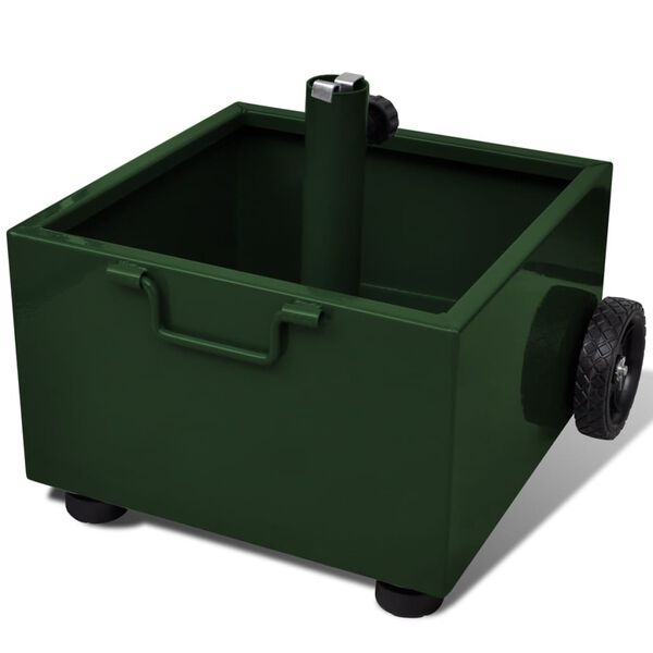 vidaXL Podstawa parasola ogrodowego z donicą, zielona