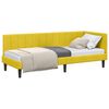 vidaXL Rama ł&oacute;żka narożnego Z zagł&oacute;wkiem Ż&oacute;łty 80 cm x 200 cm Aksamit