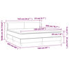 vidaXL Ł&oacute;żko kontynentalne z materacem, ciemnoszare, 160x200cm aksamit