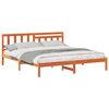 vidaXL Ramka ł&oacute;żka Woskowy Brąz 200 x 200 cm Lite drewno sosnowe